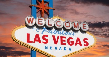 Las Vegas Sign with Stormy Sky