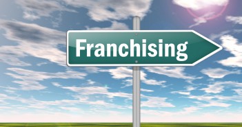 Signpost "Franchising"